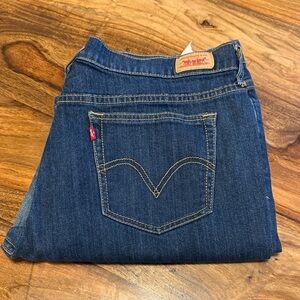 Levi's Women's Dark Blue Denim Jeans Flares